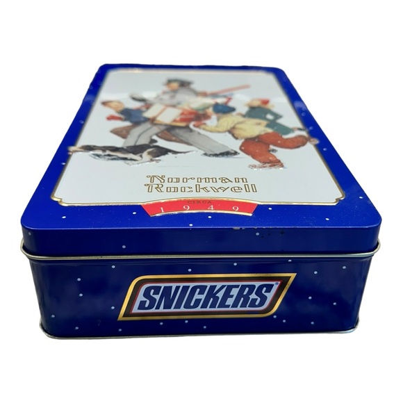 Vintage Snickers Norman Rockwell Christmas Limited Edition Canister Tin 1996 - Picture 2 of 7